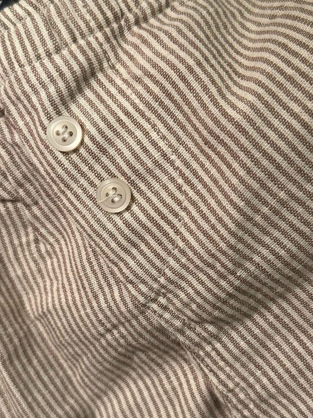 NWT Brandy Melville Kiera Striped Linen-Blend Boxer Shorts - Picture 4 of 8